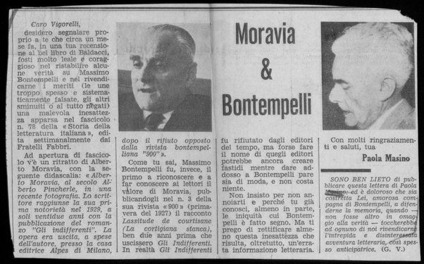 Moravia e Bontempelli