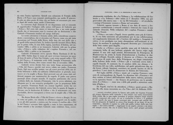 D'Annunzio, "febea" e il personaggio d'Elena Muti