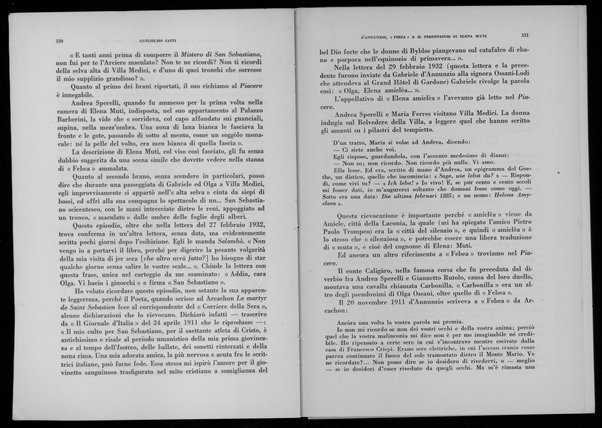 D'Annunzio, "febea" e il personaggio d'Elena Muti