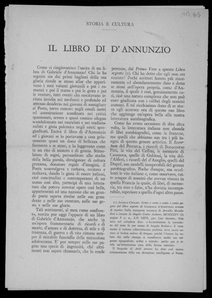 Il libro di D'Annunzio