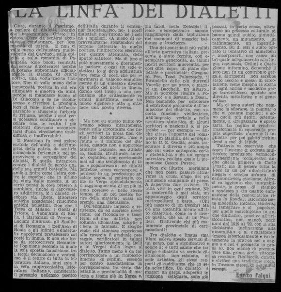 La linfa dei dialetti