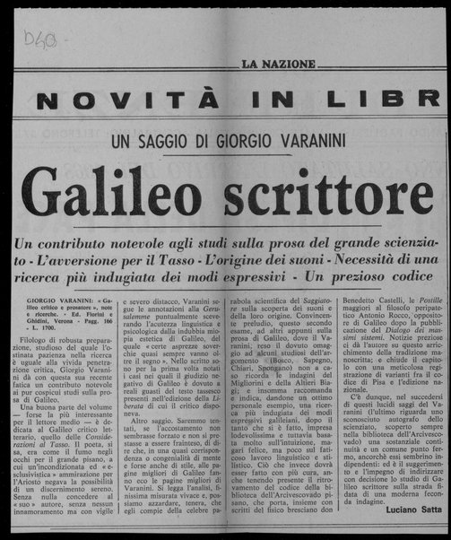 Galileo scrittore