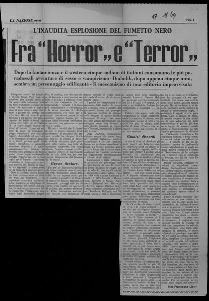 Fra “horror e “terror”