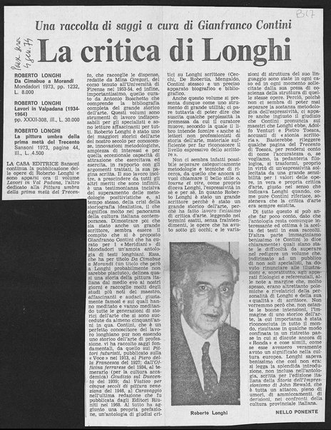 La critica di Longhi