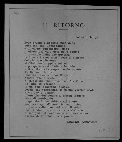 Il ritorno