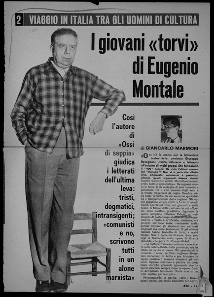 I giovani “torvi” di Eugenio Montale