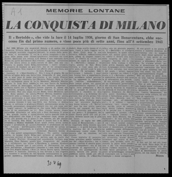 Memorie lontane. La conquista di Milano