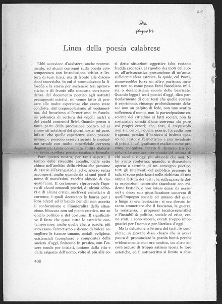 Linea della poesia calabrese