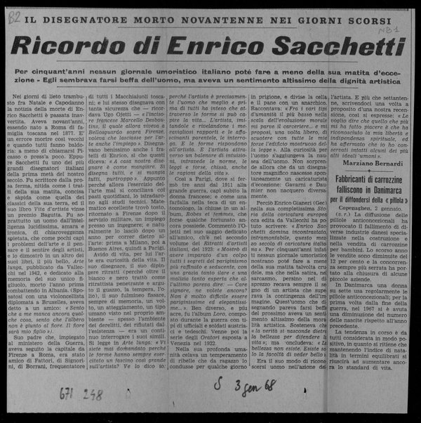 Ricordo di Enrico Sacchetti
