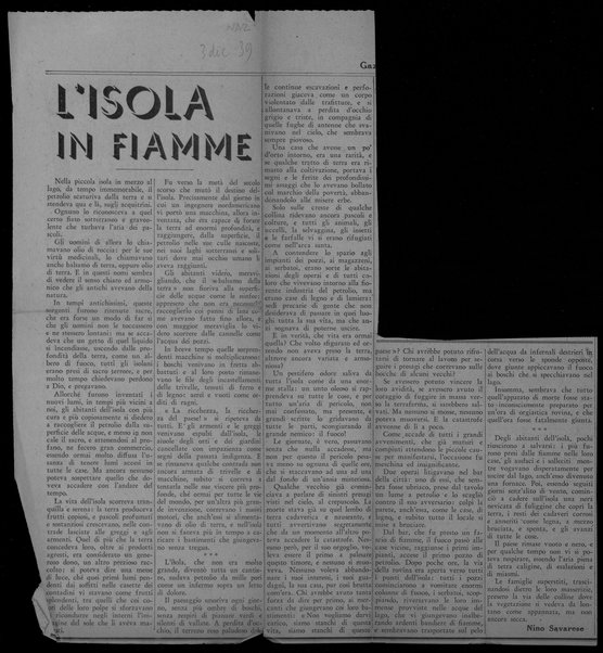 L'isola in fiamme