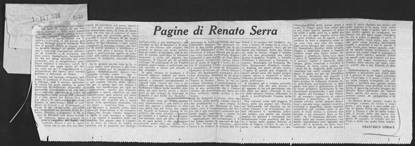 Pagine di Renato Serra