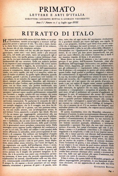 Primato : lettere e arti d'Italia