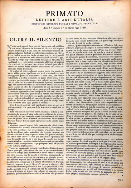 Primato : lettere e arti d'Italia