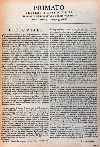 Primato : lettere e arti d'Italia