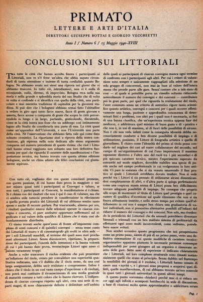 Primato : lettere e arti d'Italia