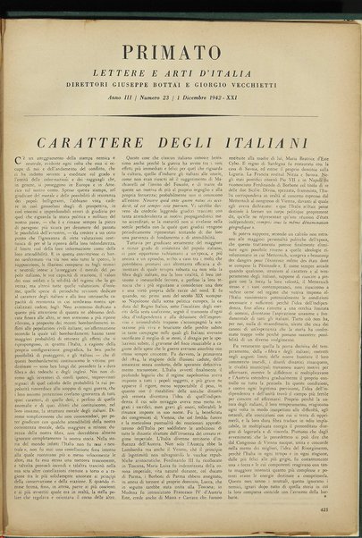 Primato : lettere e arti d'Italia