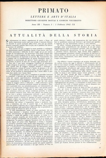 Primato : lettere e arti d'Italia