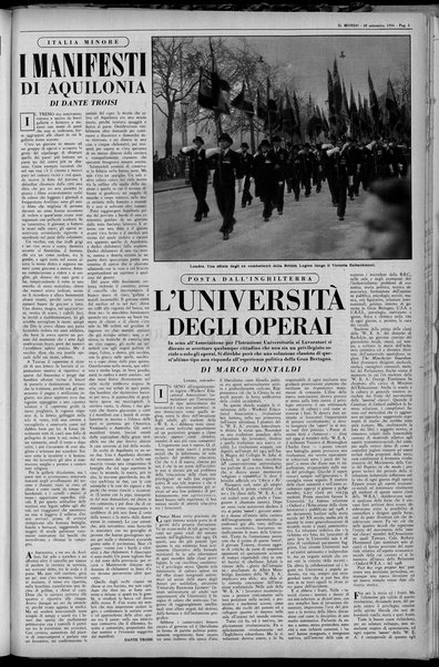 Il mondo : settimanale di politica e letteratura