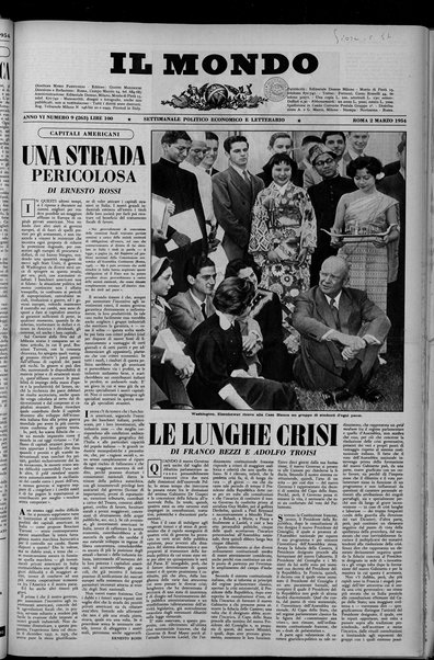 Il mondo : settimanale di politica e letteratura