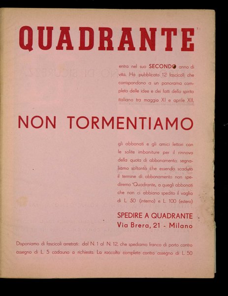 Quadrante : rivista mensile