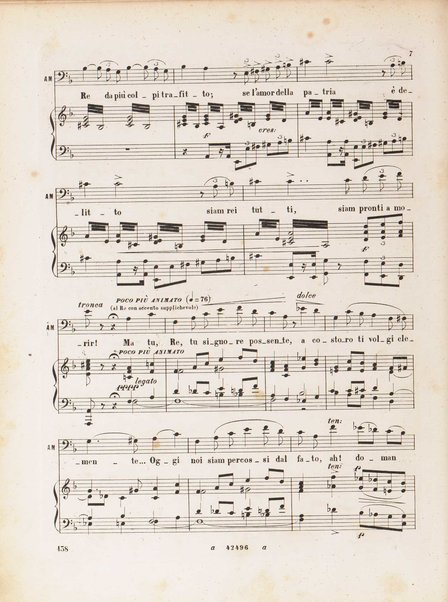 Aida : opera in quattro atti / versi di A. Ghislanzoni ; musica di G. Verdi ; canto e pianoforte, [riduzione di Franco Faccio]