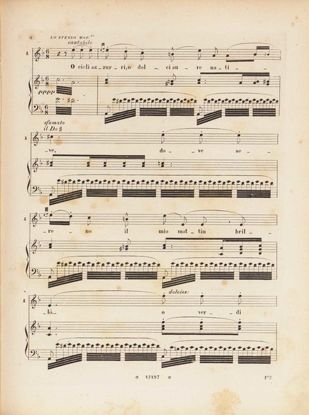 Aida : opera in quattro atti / versi di A. Ghislanzoni ; musica di G. Verdi ; canto e pianoforte, [riduzione di Franco Faccio]