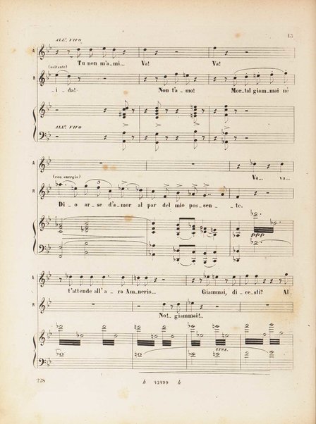 Aida : opera in quattro atti / versi di A. Ghislanzoni ; musica di G. Verdi ; canto e pianoforte, [riduzione di Franco Faccio]