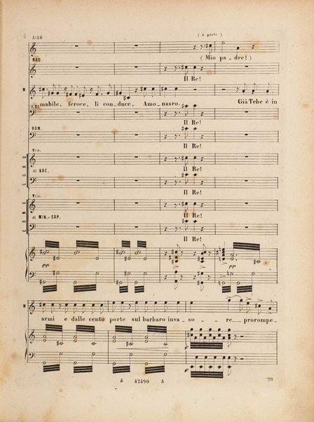 Aida : opera in quattro atti / versi di A. Ghislanzoni ; musica di G. Verdi ; canto e pianoforte, [riduzione di Franco Faccio]