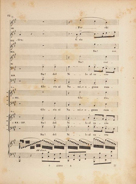 Aida : opera in quattro atti / versi di A. Ghislanzoni ; musica di G. Verdi ; canto e pianoforte, [riduzione di Franco Faccio]