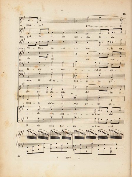 Aida : opera in quattro atti / versi di A. Ghislanzoni ; musica di G. Verdi ; canto e pianoforte, [riduzione di Franco Faccio]