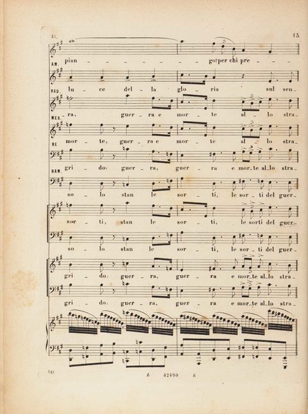 Aida : opera in quattro atti / versi di A. Ghislanzoni ; musica di G. Verdi ; canto e pianoforte, [riduzione di Franco Faccio]