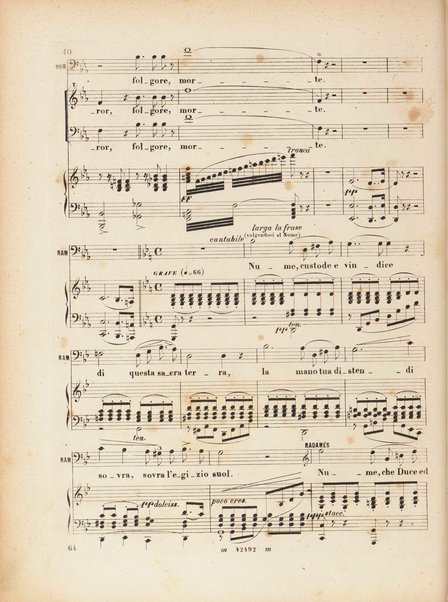 Aida : opera in quattro atti / versi di A. Ghislanzoni ; musica di G. Verdi ; canto e pianoforte, [riduzione di Franco Faccio]