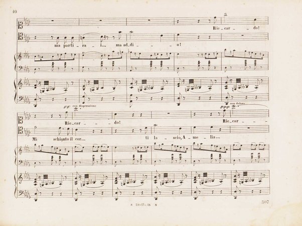 Un ballo in maschera : melodramma tragico in tre atti / musica di Giuseppe Verdi ; riduzione per canto e pianoforte di Luigi ed Aless. Truzzi