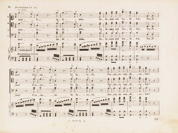 Un ballo in maschera : melodramma tragico in tre atti / musica di Giuseppe Verdi ; riduzione per canto e pianoforte di Luigi ed Aless. Truzzi