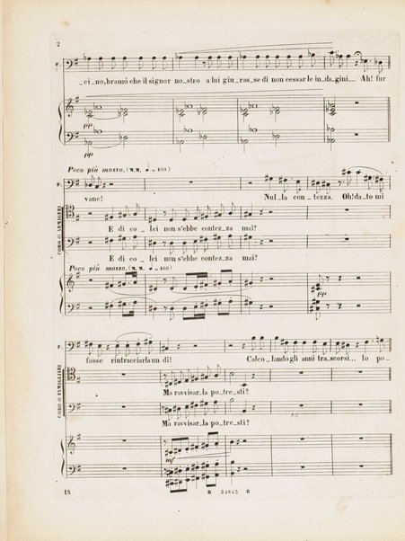 Il trovatore : dramma in quattro parti / di Salvadore Cammarano ; posto in musica da G. Verdi ; riduzione per canto e pianoforte di L. Truzzi