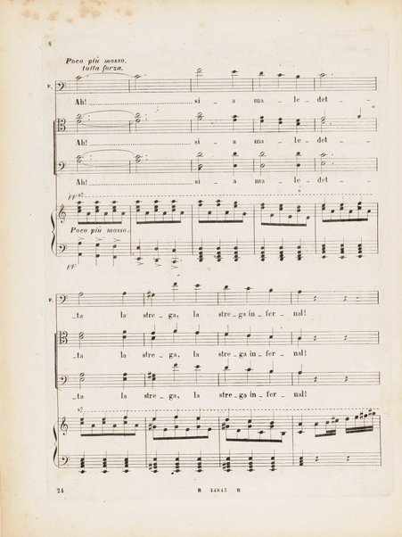 Il trovatore : dramma in quattro parti / di Salvadore Cammarano ; posto in musica da G. Verdi ; riduzione per canto e pianoforte di L. Truzzi