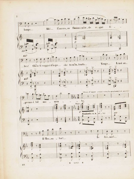 Il trovatore : dramma in quattro parti / di Salvadore Cammarano ; posto in musica da G. Verdi ; riduzione per canto e pianoforte di L. Truzzi