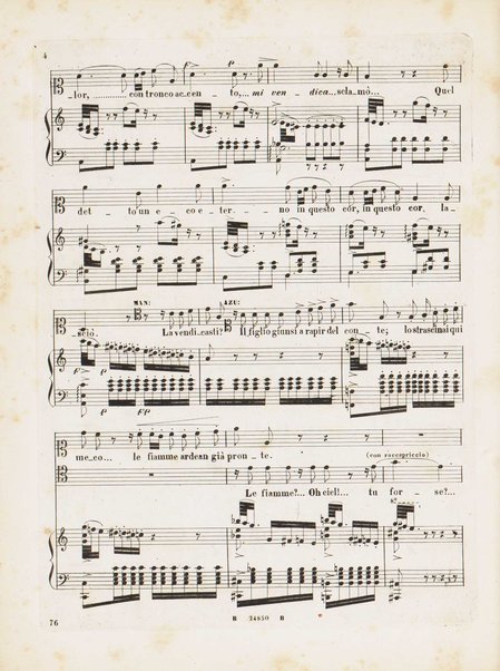 Il trovatore : dramma in quattro parti / di Salvadore Cammarano ; posto in musica da G. Verdi ; riduzione per canto e pianoforte di L. Truzzi