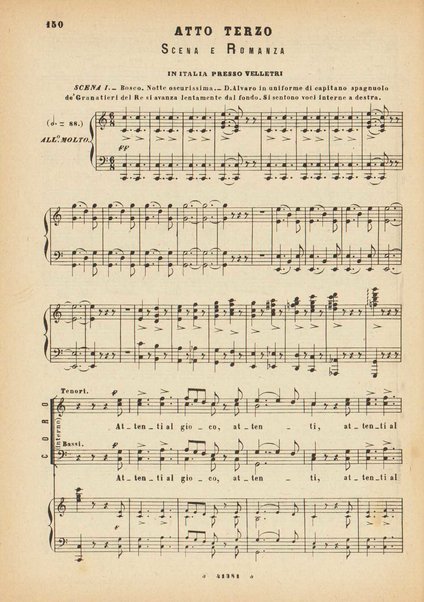 La forza del destino : melodramma in quattro atti di Francesco Maria Piave / Giuseppe Verdi ; opera completa, canto e pianoforte 