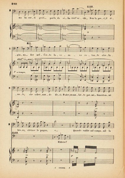 La forza del destino : melodramma in quattro atti di Francesco Maria Piave / Giuseppe Verdi ; opera completa, canto e pianoforte 