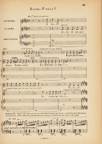 La forza del destino : melodramma in quattro atti di Francesco Maria Piave / Giuseppe Verdi ; opera completa, canto e pianoforte 