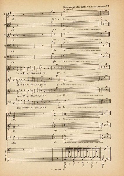 La forza del destino : melodramma in quattro atti di Francesco Maria Piave / Giuseppe Verdi ; opera completa, canto e pianoforte 