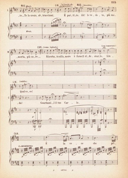 Linda di Chamounix : melodramma in tre atti di Gaetano Rossi / G. Donizetti ; Opera completa, canto e pianoforte