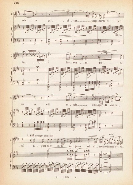 Linda di Chamounix : melodramma in tre atti di Gaetano Rossi / G. Donizetti ; Opera completa, canto e pianoforte