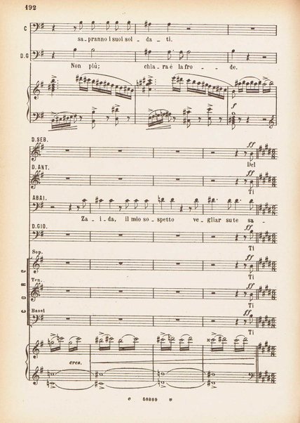 Don Sebastiano re di Portogallo : dramma in cinque atti di Eugenio Scribe / G. Donizetti ; opera completa, canto e pianoforte