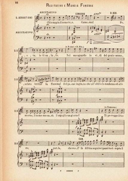 Don Sebastiano re di Portogallo : dramma in cinque atti di Eugenio Scribe / G. Donizetti ; opera completa, canto e pianoforte