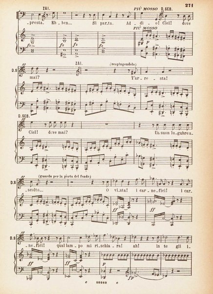 Don Sebastiano re di Portogallo : dramma in cinque atti di Eugenio Scribe / G. Donizetti ; opera completa, canto e pianoforte