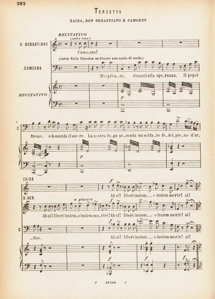 Don Sebastiano re di Portogallo : dramma in cinque atti di Eugenio Scribe / G. Donizetti ; opera completa, canto e pianoforte