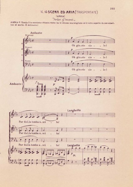 Lucia di Lammermoor : dramma tragico in due parti / di Salvatore Cammarano ; Gaetano Donizetti ; revisione sull'autografo a cura di Jesus Lopez Cobos