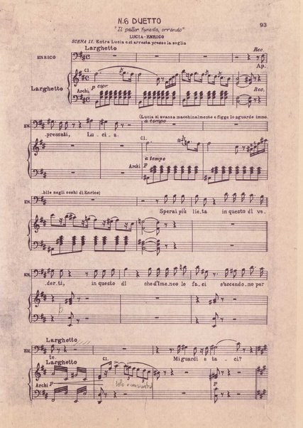 Lucia di Lammermoor : dramma tragico in due parti / di Salvatore Cammarano ; Gaetano Donizetti ; revisione sull'autografo a cura di Jesus Lopez Cobos